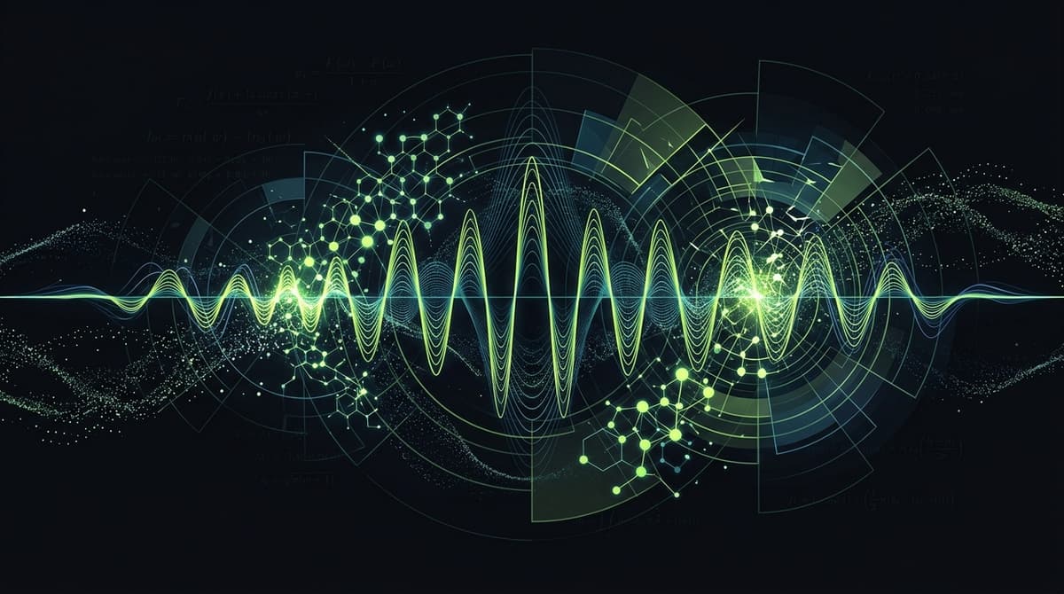 Abstract dark visualization representing 40hz gamma focus