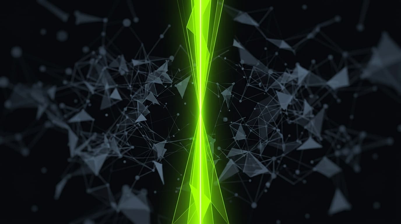 Abstract laser focus beam through chaotic field representing ADHD hyperfocus