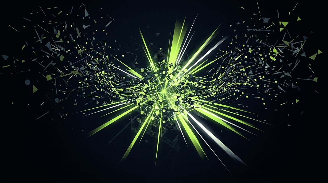 Abstract dark visualization representing adhd and morning routine