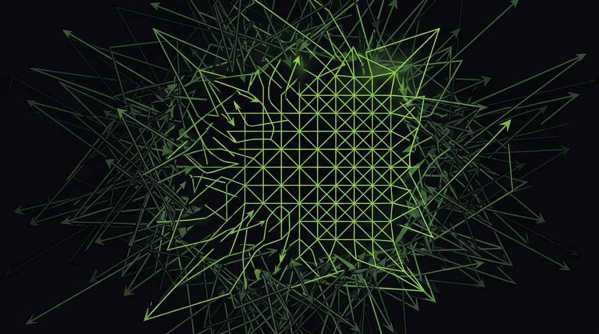 Abstract chaotic vectors converging on a stabilizing center for ADHD overwhelm
