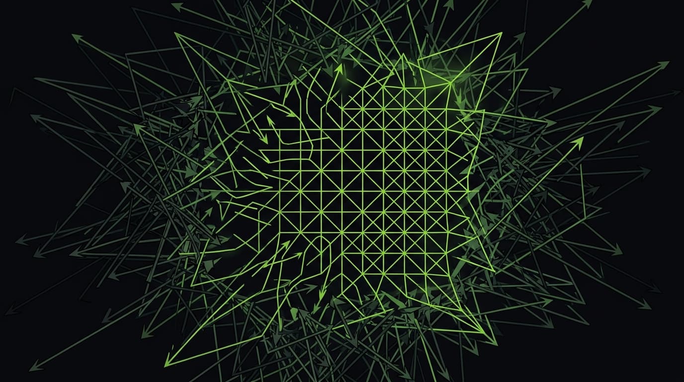 Abstract chaotic vectors converging on a stabilizing center for ADHD overwhelm