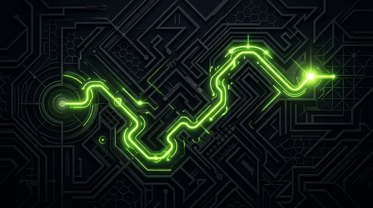Abstract geometric maze representing ADHD activation pathways