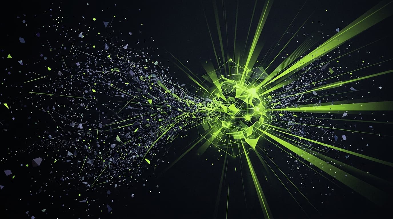 Abstract dark visualization representing adhd and task switching
