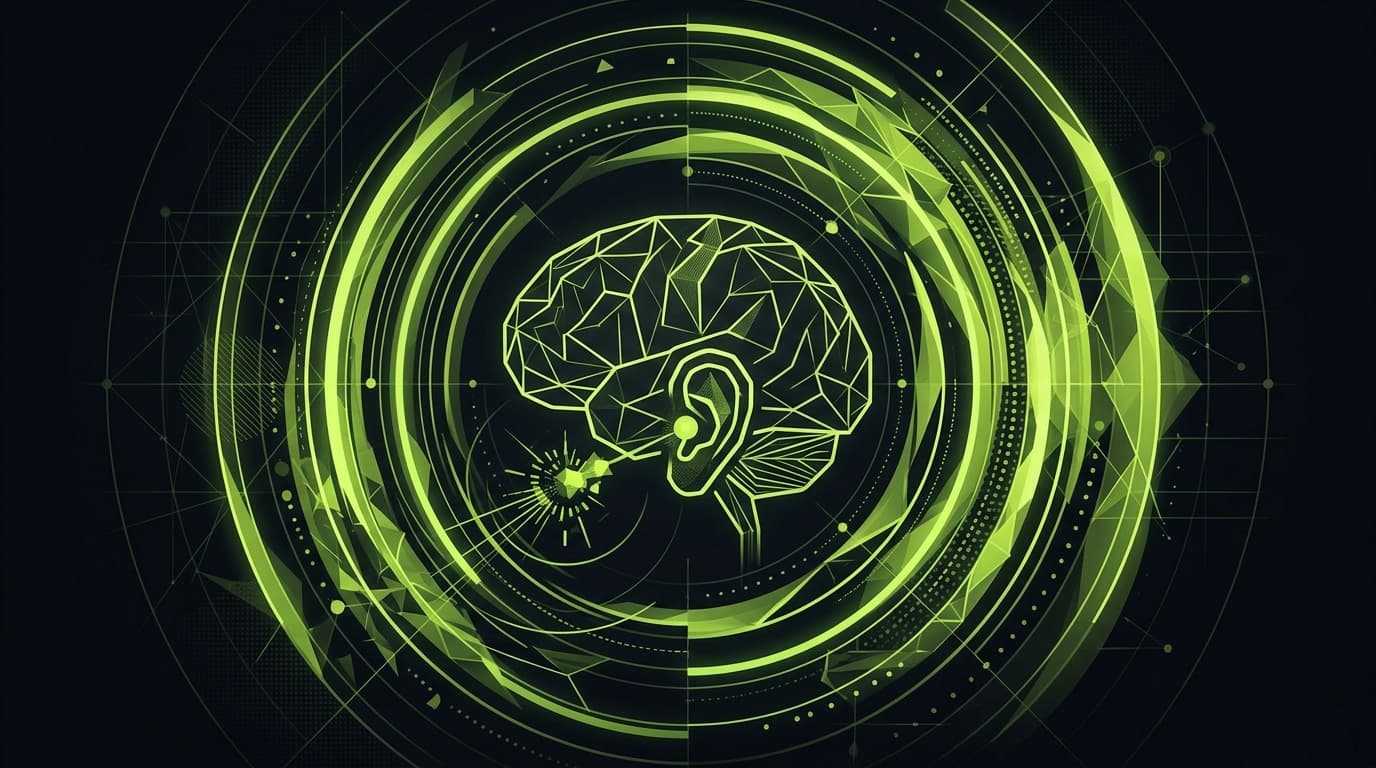 Abstract amplified sound ripples around an ADHD-sensitive brain