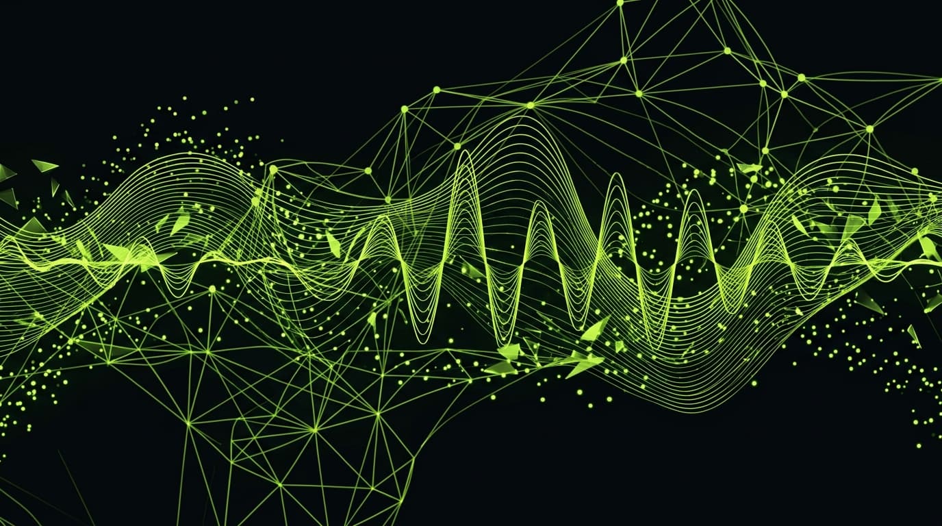 Abstract dark visualization representing alpha waves focus