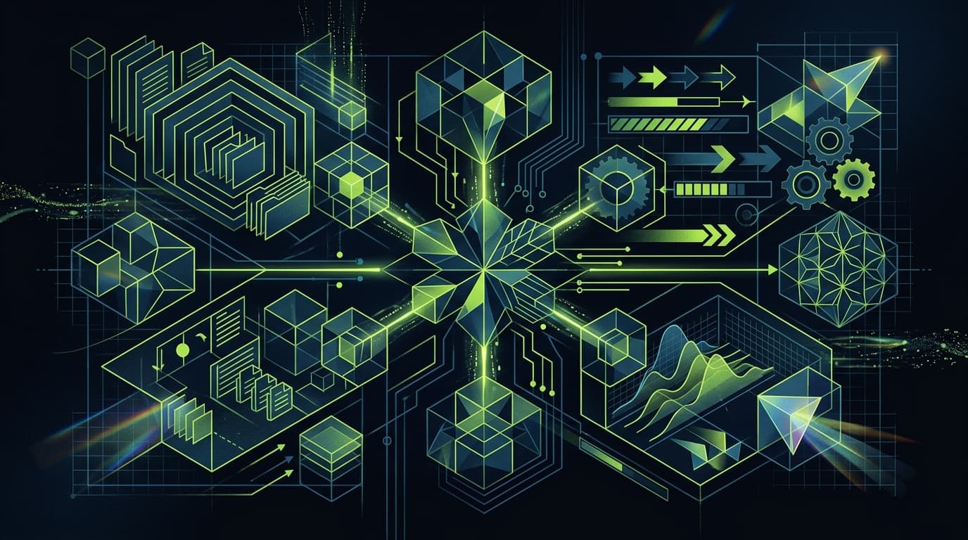 Abstract dark visualization representing best desk setup for adhd