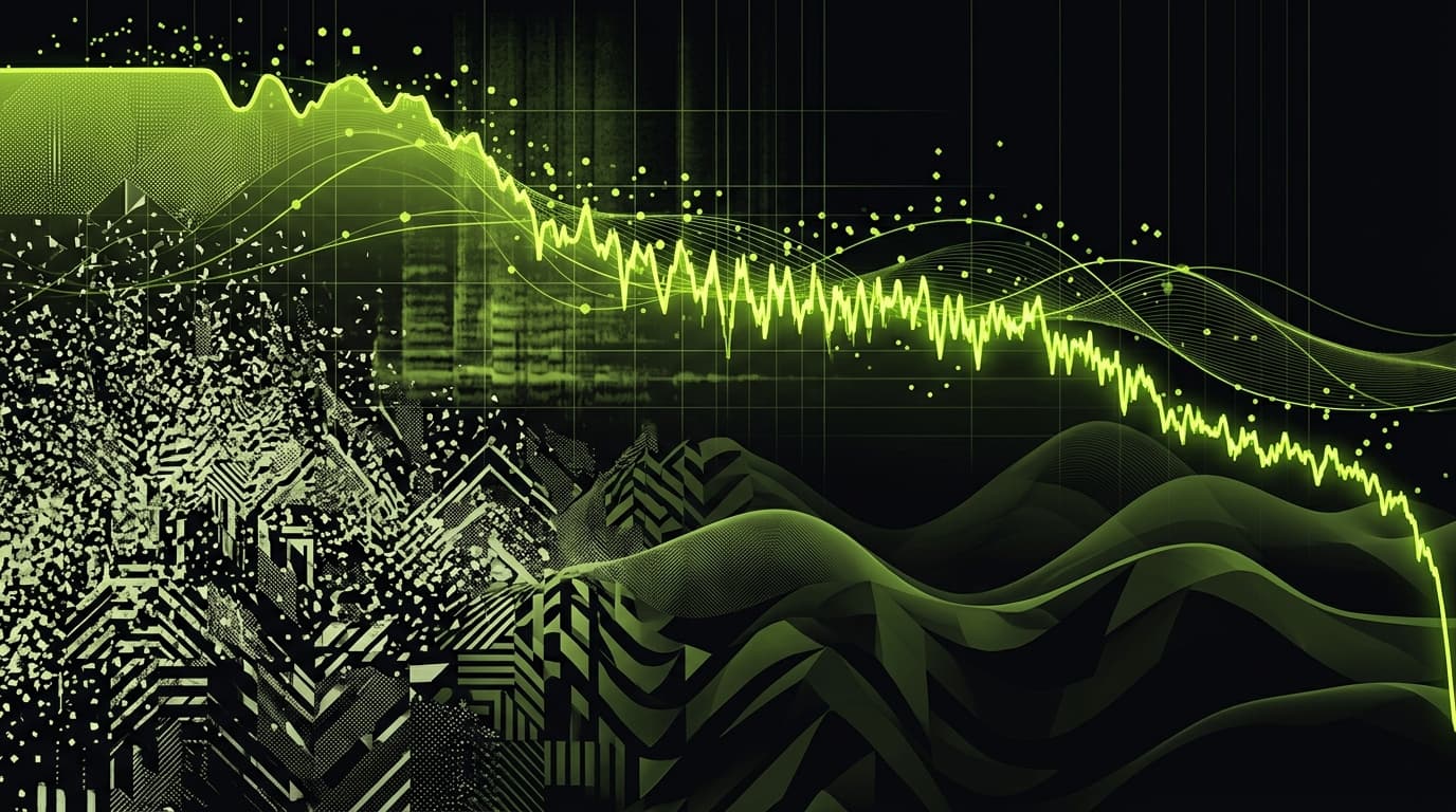 Abstract brown noise frequency spectrum visualization for ADHD focus