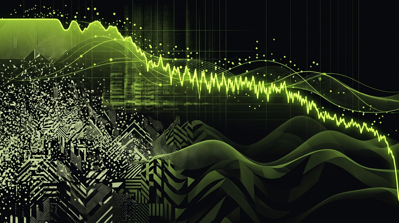 Abstract brown noise frequency spectrum visualization for ADHD focus