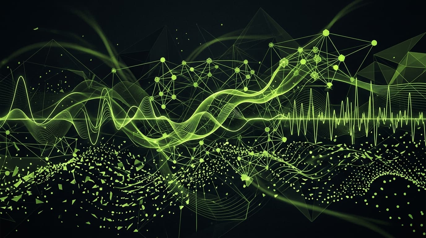 Abstract dark visualization representing chillhop for adhd focus