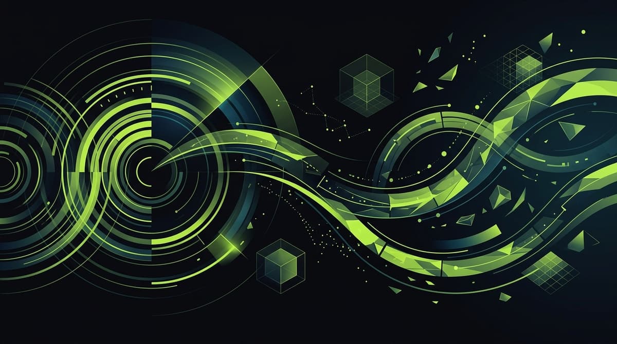 Abstract dark visualization representing cooking music for adhd