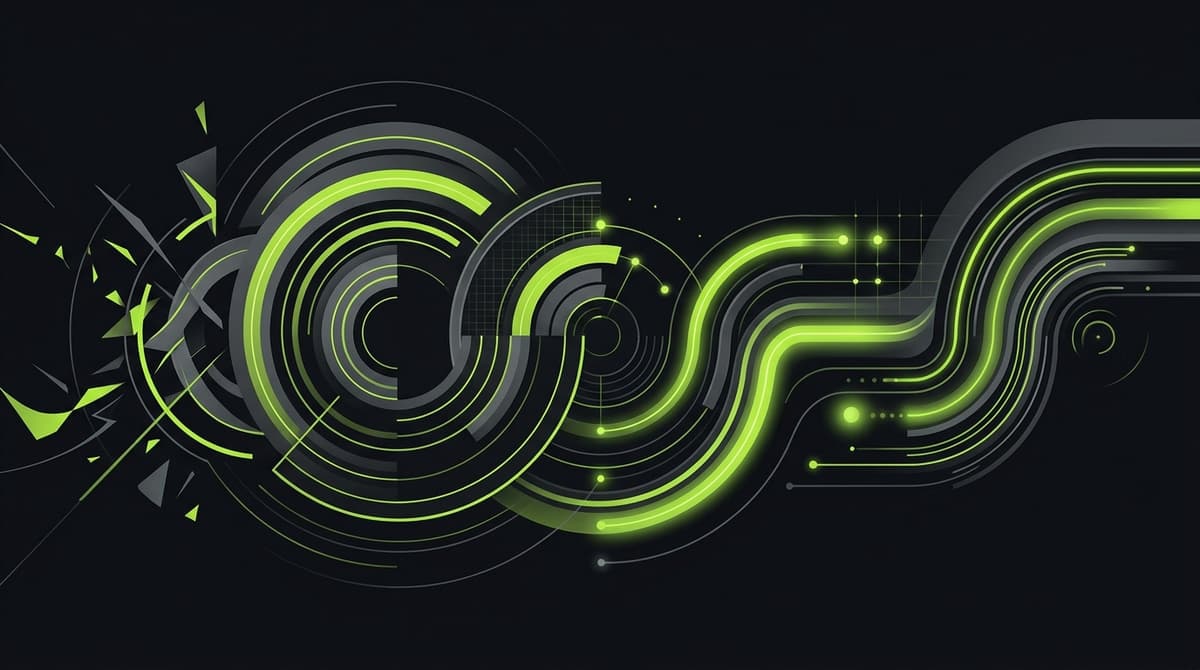 Abstract dark visualization representing creative work music for adhd