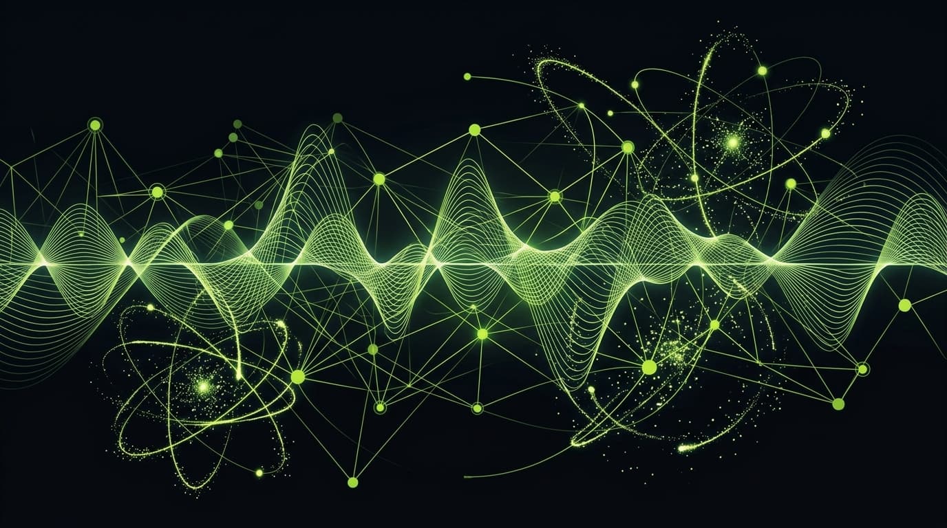 Abstract dark visualization representing deep house for adhd focus