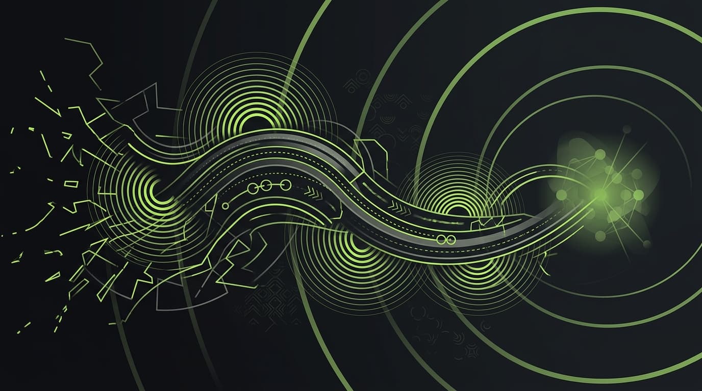 Abstract dark visualization representing designing music for adhd