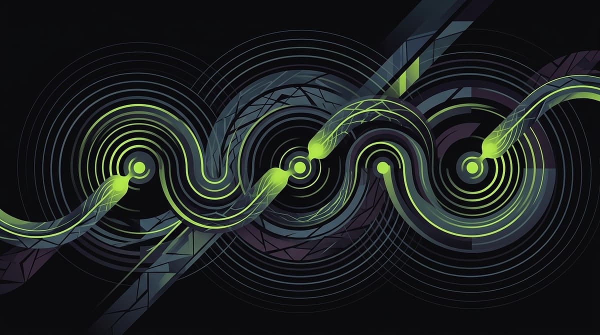 Abstract dark visualization representing exercising music for adhd