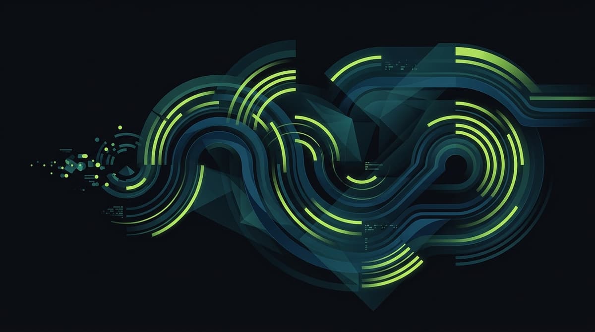 Abstract dark visualization representing focus music without lyrics