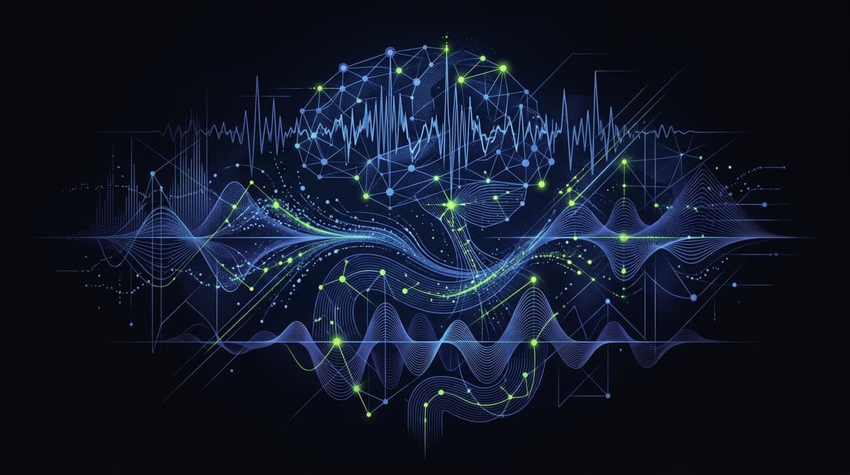 Abstract dark visualization representing gut brain connection and adhd