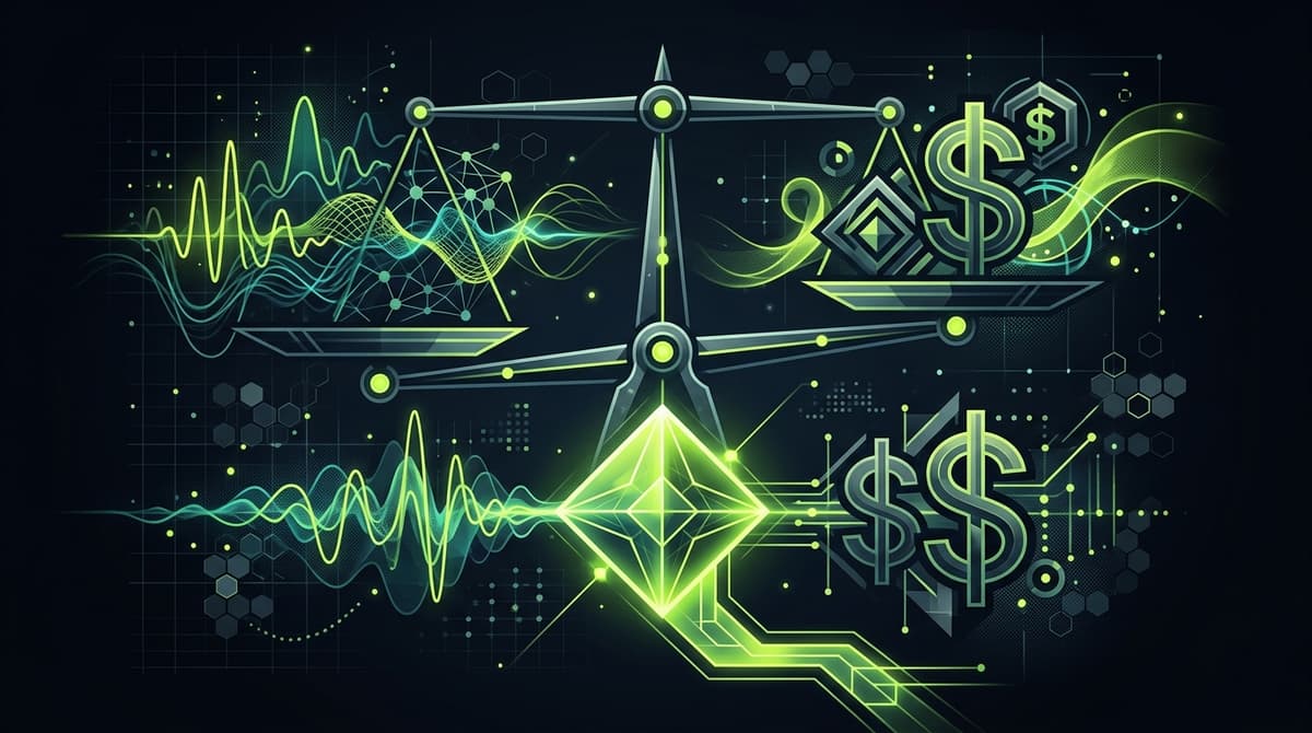 Abstract balance visualization of Brain.fm value vs cost
