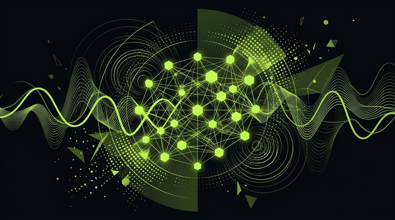 Abstract dark visualization representing isochronic tones for adhd focus