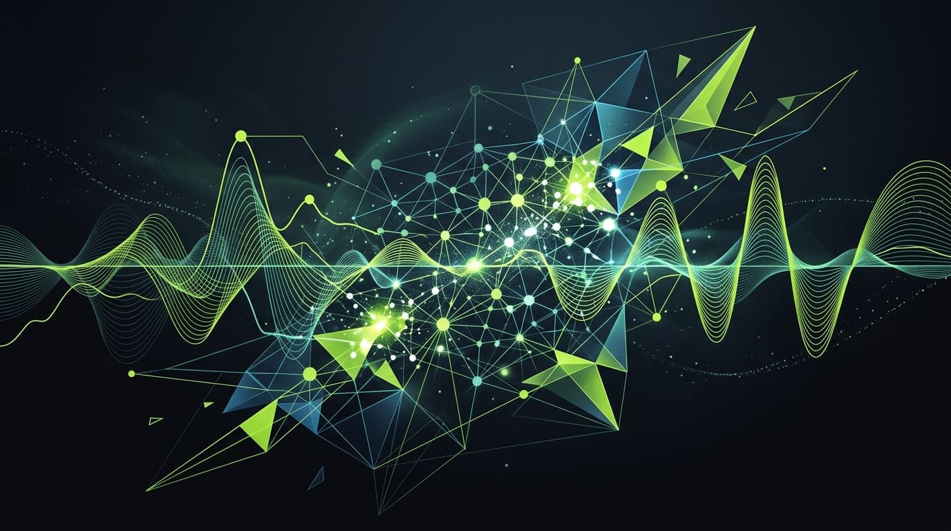 Abstract dark visualization representing jazz for adhd focus