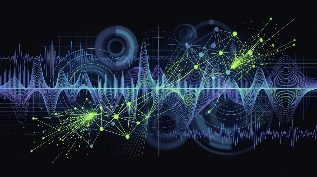 Abstract dark visualization representing lo-fi for adhd focus