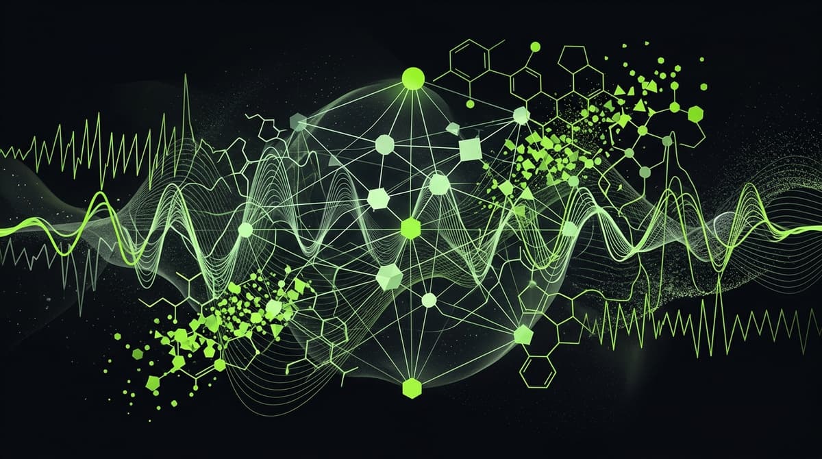 Abstract dark visualization representing nutrition and adhd