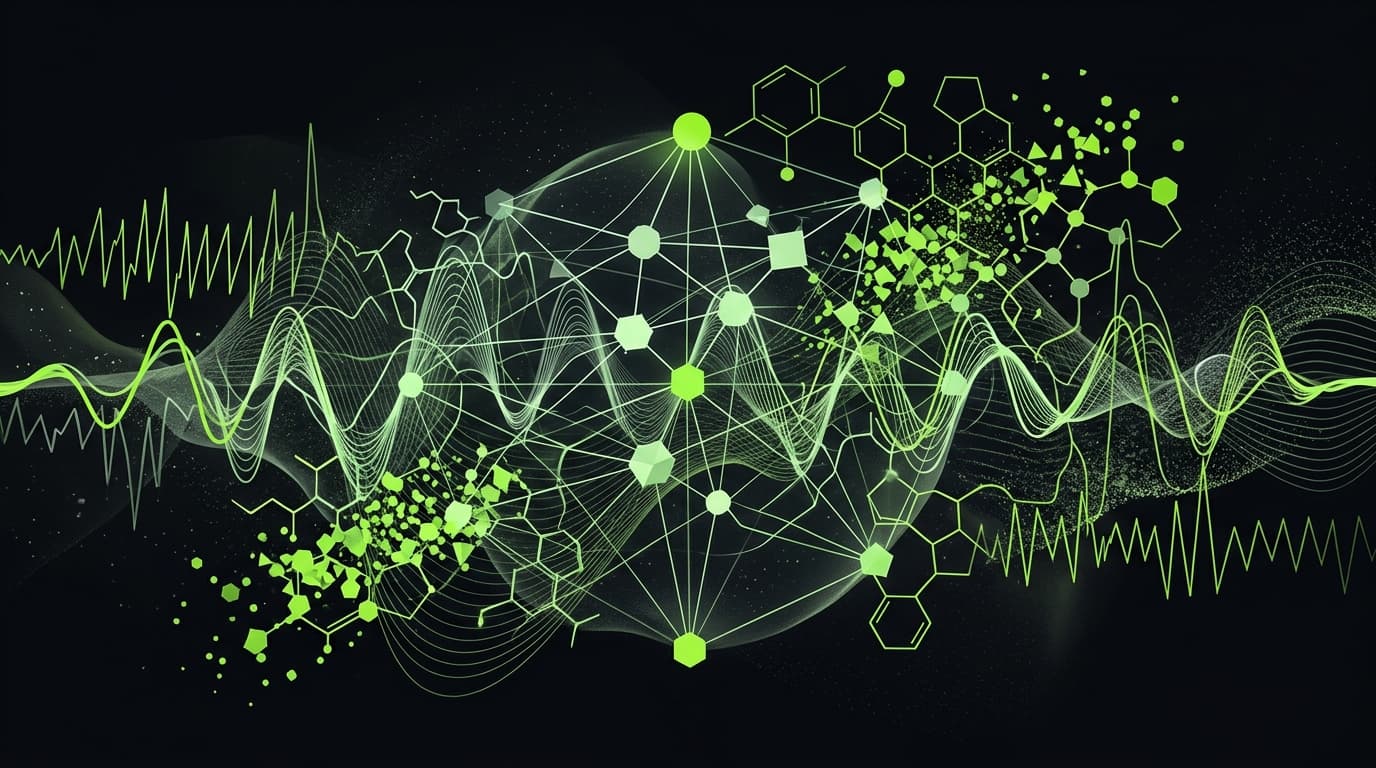 Abstract dark visualization representing nutrition and adhd