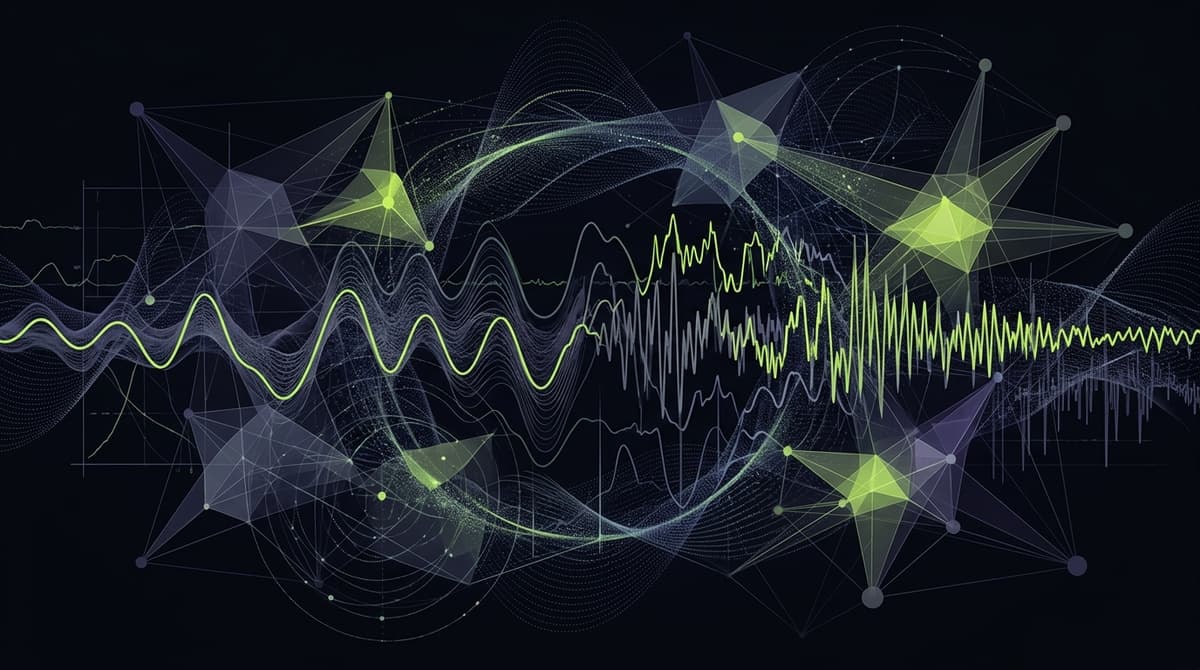 Abstract dark visualization representing sleep quality and adhd
