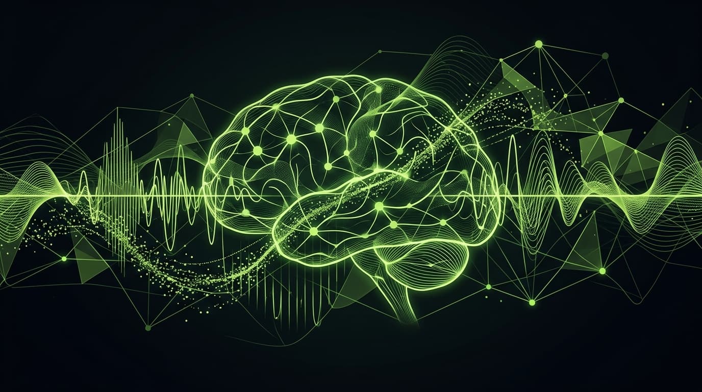 Abstract dark visualization representing white noise for adhd focus