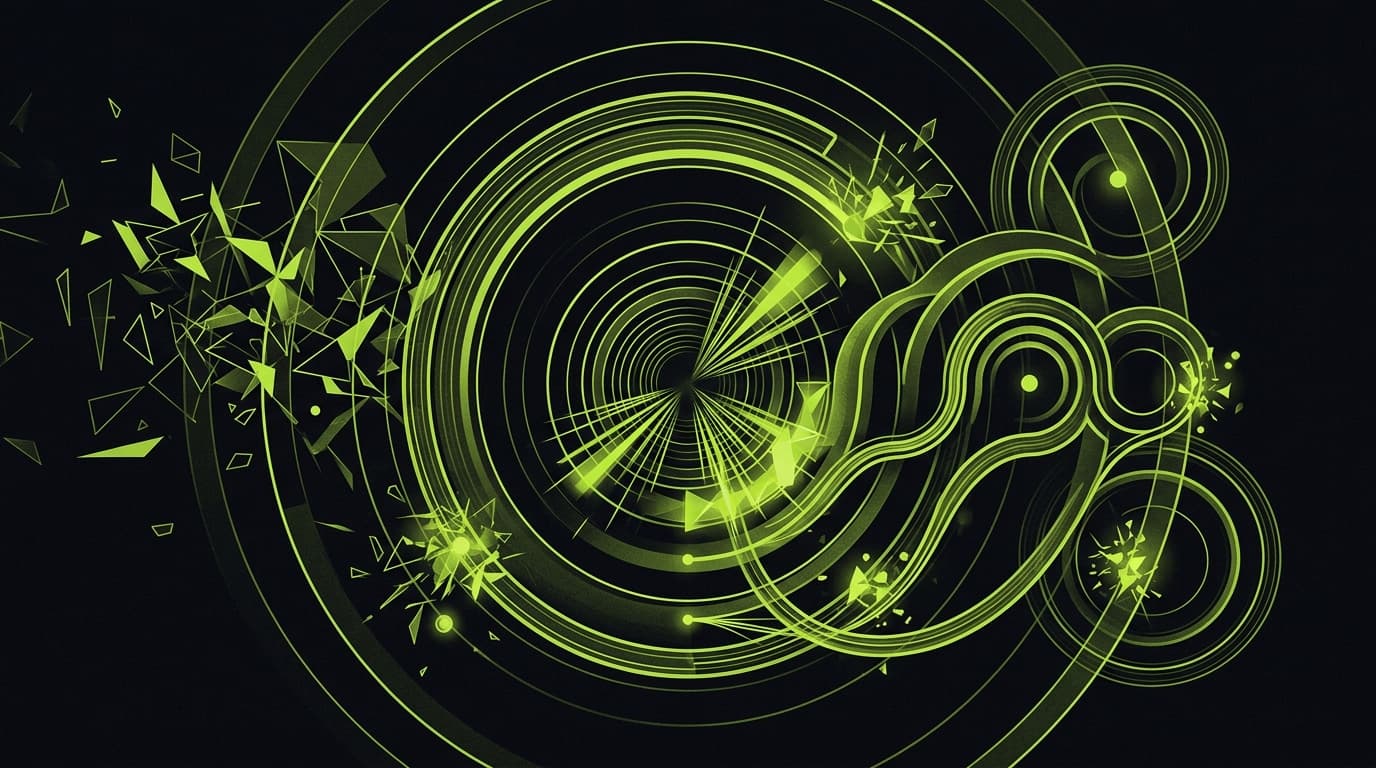 Abstract dark visualization representing writing music for adhd